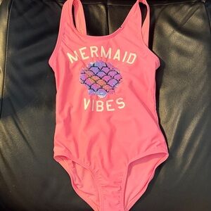 GAP Kids Pink Mermaid Vibes One Piece Swimsuit